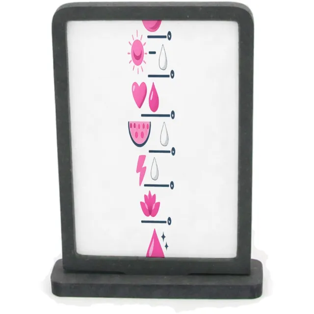 Mr Cadeautjes Houten fotolijst rechthoek met MDF inleg - design Motiverende dagindeling voor focus en energie | cadeau Wit