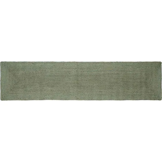 vidaXL Gebied Tapijt Olijfgroen 60 x 250 cm Jute