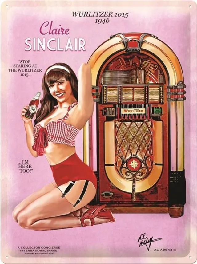 Nostalgic Art Merchandising Wandbord - Jukebox Wurlitzer 1015 - 1946 Claire Sinclair multi