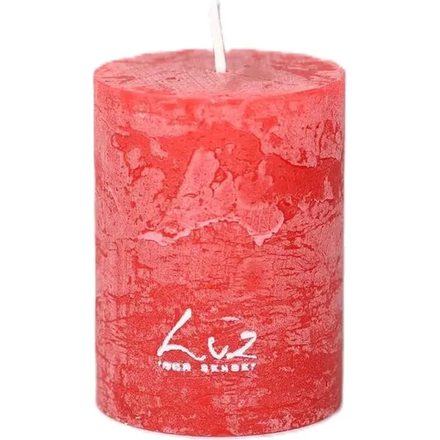 LUZ Rasteli Luz Your Senses Stomp Kaars Rood-Antik Rood D 6 cm H 8 cm Voordeelaanbod Per 2 Stuks