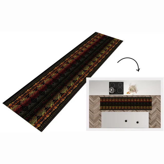 KitchenYeah Keukenloper - Loper keuken - Afrika - Patronen - Abstract - Keukenloper vinyl multicolor