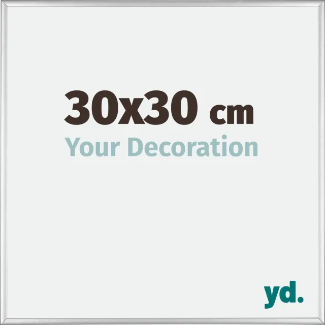 yd. Your Decoration - Fotolijst 30x30 cm - Aluminium - Zilver Hoogglans - Kent
