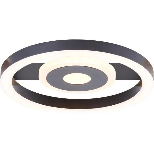 Brilliant Maureen - Plafondlamp - LED 12W - 3000K - Zwart