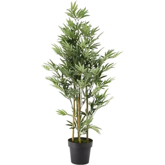 Bellatio Flowers & Plants Kunstplant - bamboe - 125 cm - groen - Kamerplant kunstplanten/nepplanten