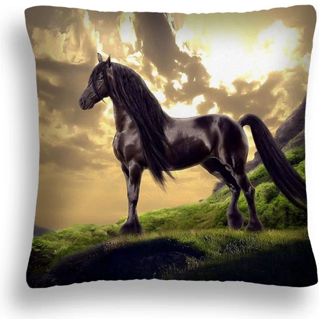WENECJA.PL Decoratieve Kussenhoes met Vulling - Paard Motief 70x80 cm multicolor