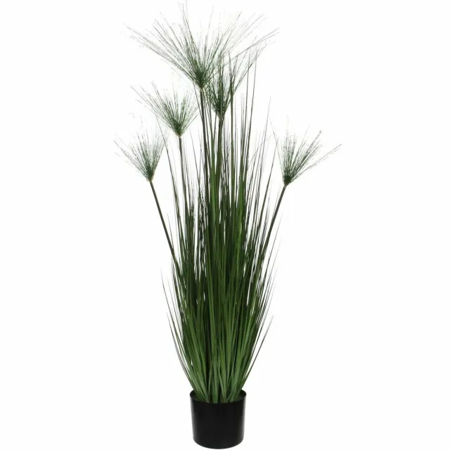 Mica Decorations gras pluim kunstplant - groen - H127 x D17 cm
