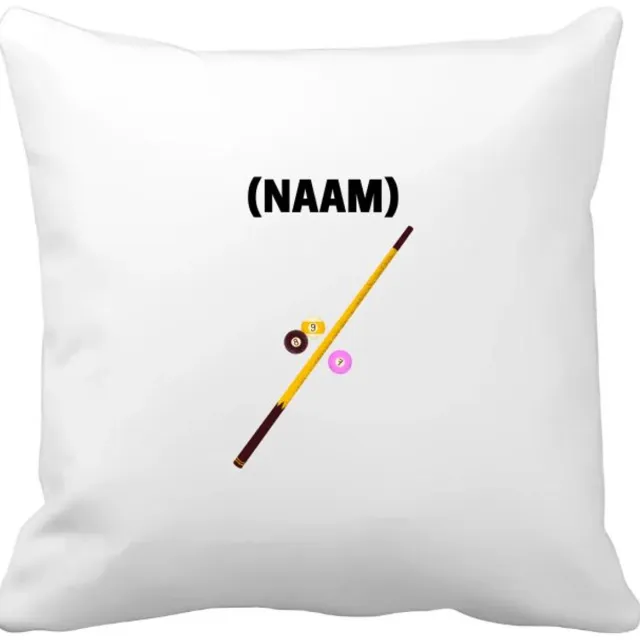 Akyol biljart met eigen naam Kussen hoes - Biljart - biljarter - sport - 40 bij 40 cm Multicolor