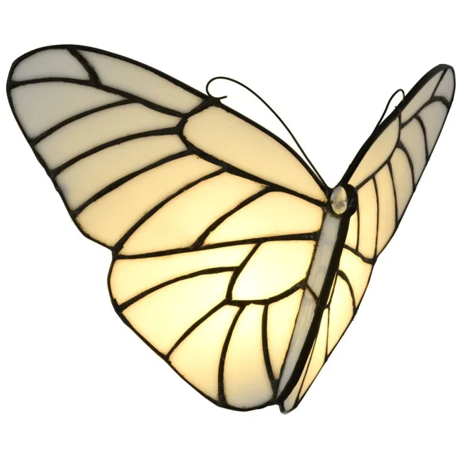 Coloured by Art Tiffany Wandlamp Satin Butterfly - Art Deco Trade Zwart
