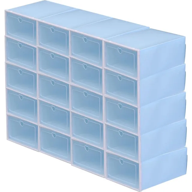 MyGroot Meerlagige Schoenenrek - 20 vakken - Entree Ruimtebesparende Organizer - Kast - Eenvoudig Te Installeren - Huis - Slaapzaal - Woonkamer - Meubelschoenen Plank - Blauw.