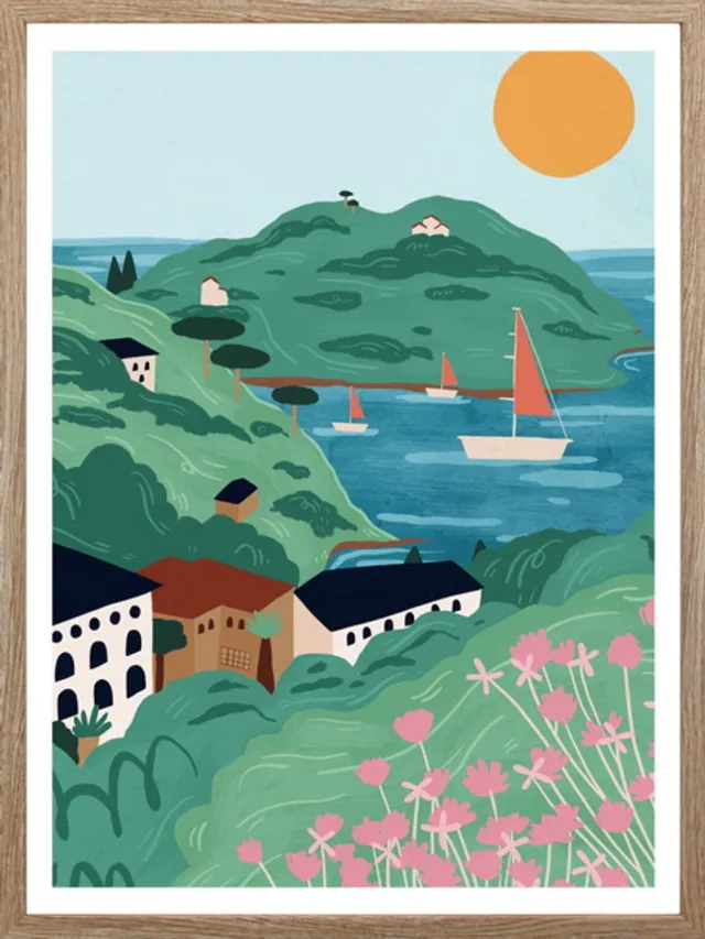 homebound by ky Poster in frame holiday 45x60cm Meerkleurig