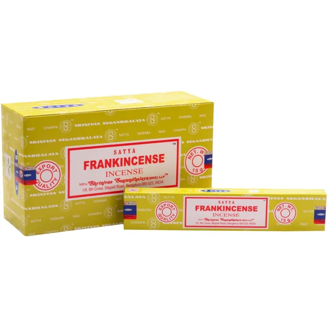 Yogi & Yogini Meditation Satya - frankincense - wierook - doos 12 stuks van 15 gram bruin