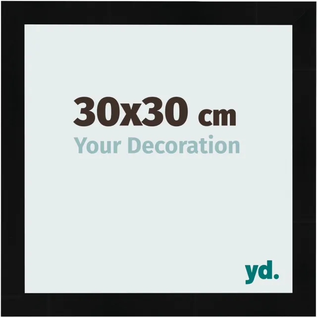 yd. Your Decoration - Fotolijst 30x30 cm - MDF - Zwart Hoogglans - Pisa