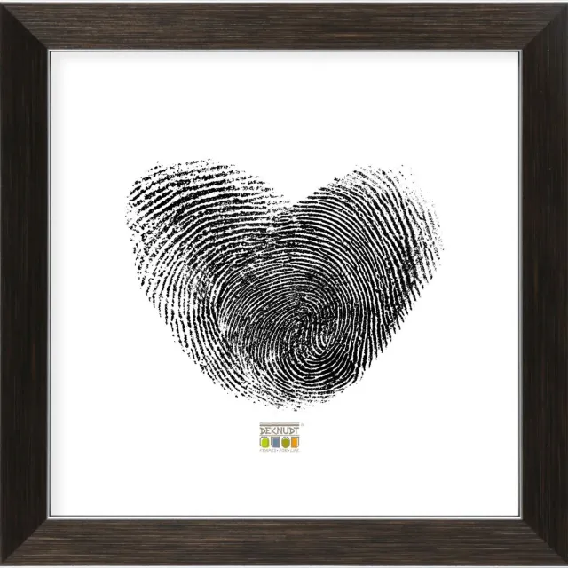 Deknudt Frames fotolijst - Bruin met zilverbies - S41VK3 - 30x30 cm