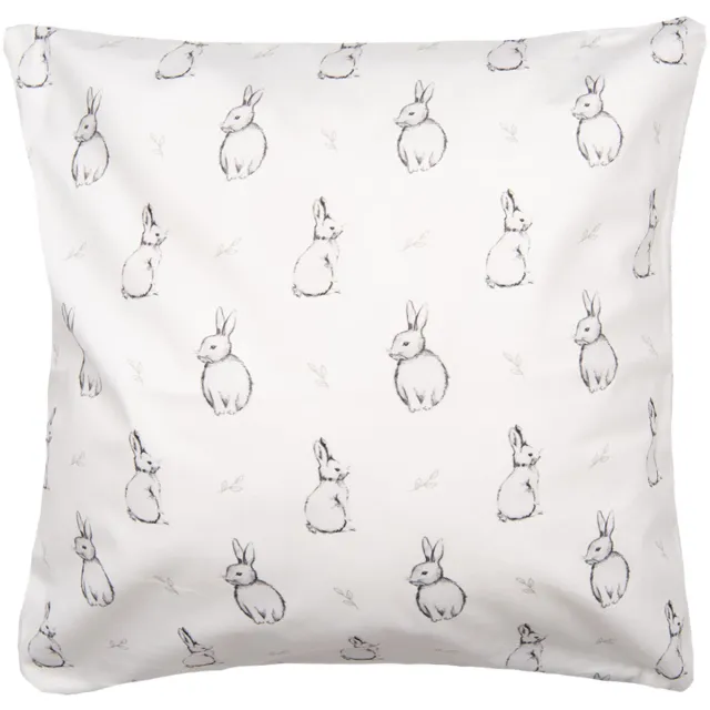 Clayre & Eef Kussenhoes 45x45 cm Beige Polyester Konijn