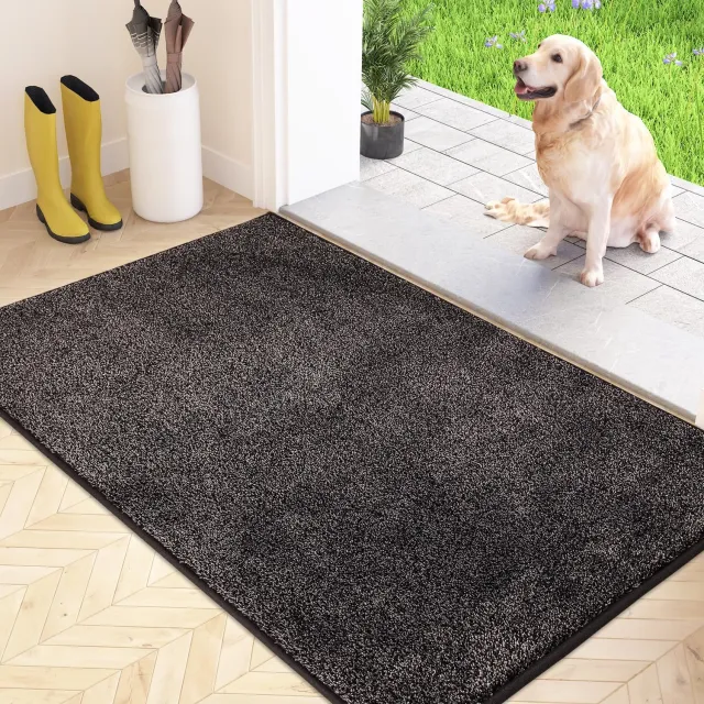 Famanu Vuilvanger voetmat, antislip en machinewasbaar, waterabsorberende en zachte microvezel deurmat voor honden, entree, deur en gang wit