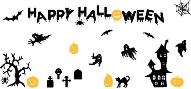 FlexMade.nl Halloween - Raamdecoratie - Griezelig zwart