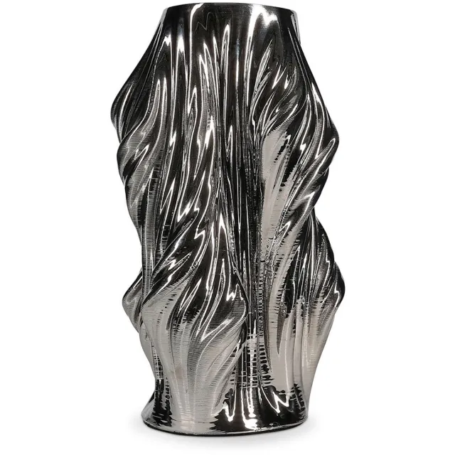 SP Collection Vaas 22,5x22,5xH37cm satin silver Vea Zilver