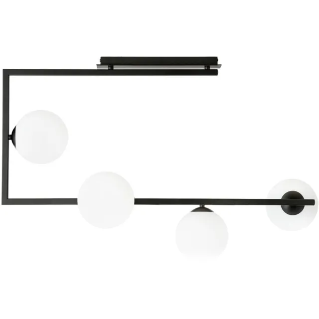 Emibig SOMA 4 BL OPAL - Moderne plafondlamp voor sfeervolle verlichting Zwartachtig