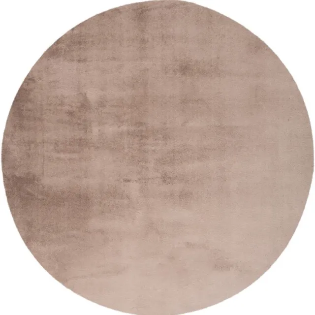 Lalee Paradise Fluffy – Taupe – Rond – Hoogpolig & Zacht – Trendy – Fluffy – Vloerkleed – Karpet – 120x120 cm rond