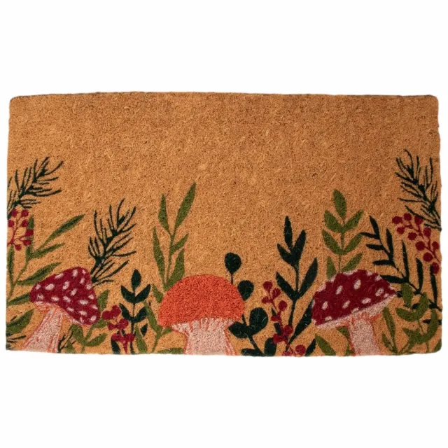 Mars & More Deurmat Kokos handgeweven paddestoelen 75cm Multi
