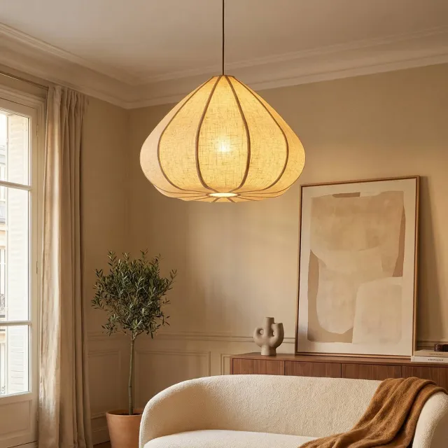 NOUS Living hanglamp Kirsten (Ø60x142,5 cm) Naturel