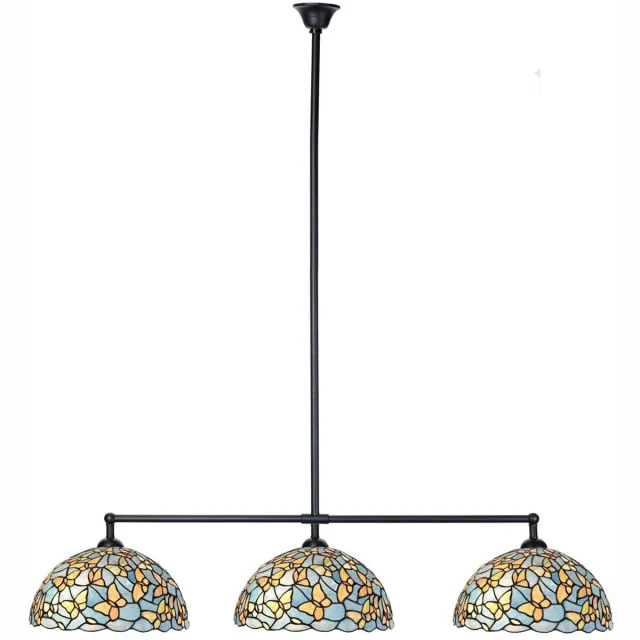 Coloured by Art Tiffany T-lamp 3 lichts Fly Away Ø 35 - Art Deco Trade Zwart
