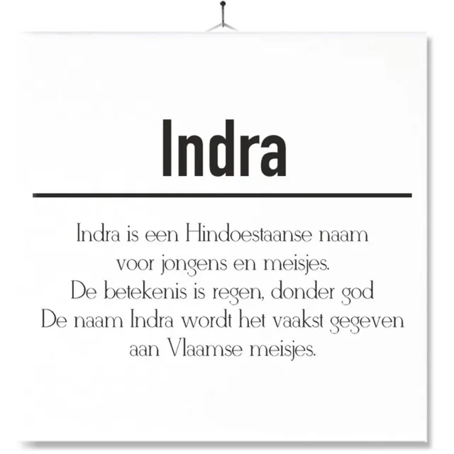 MC Living Tegel Met Opdruk | Betekenis | Kado | Cadeau | Met Naam - Indra Multi-Color