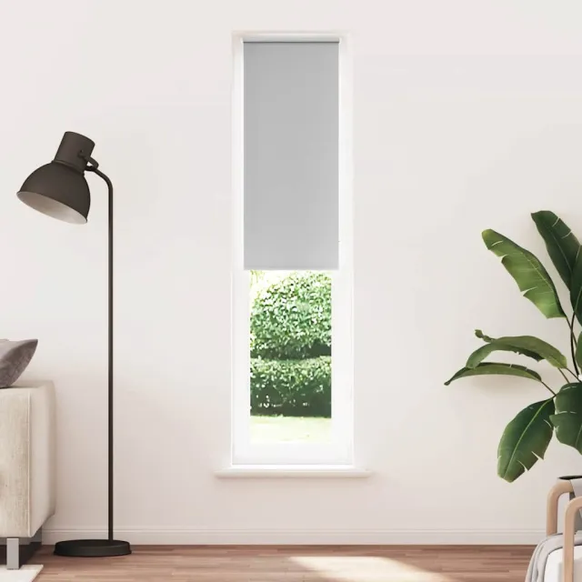 vidaXL Rolgordijn verduisterend 50x210cm stofbreedte 45,7 cm polyester grijs