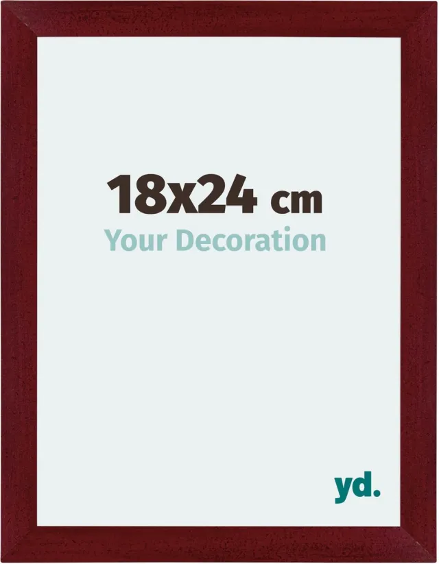 yd. Your Decoration - Fotolijst 18x24 cm - MDF - Wijnrood Geveegd - Mura