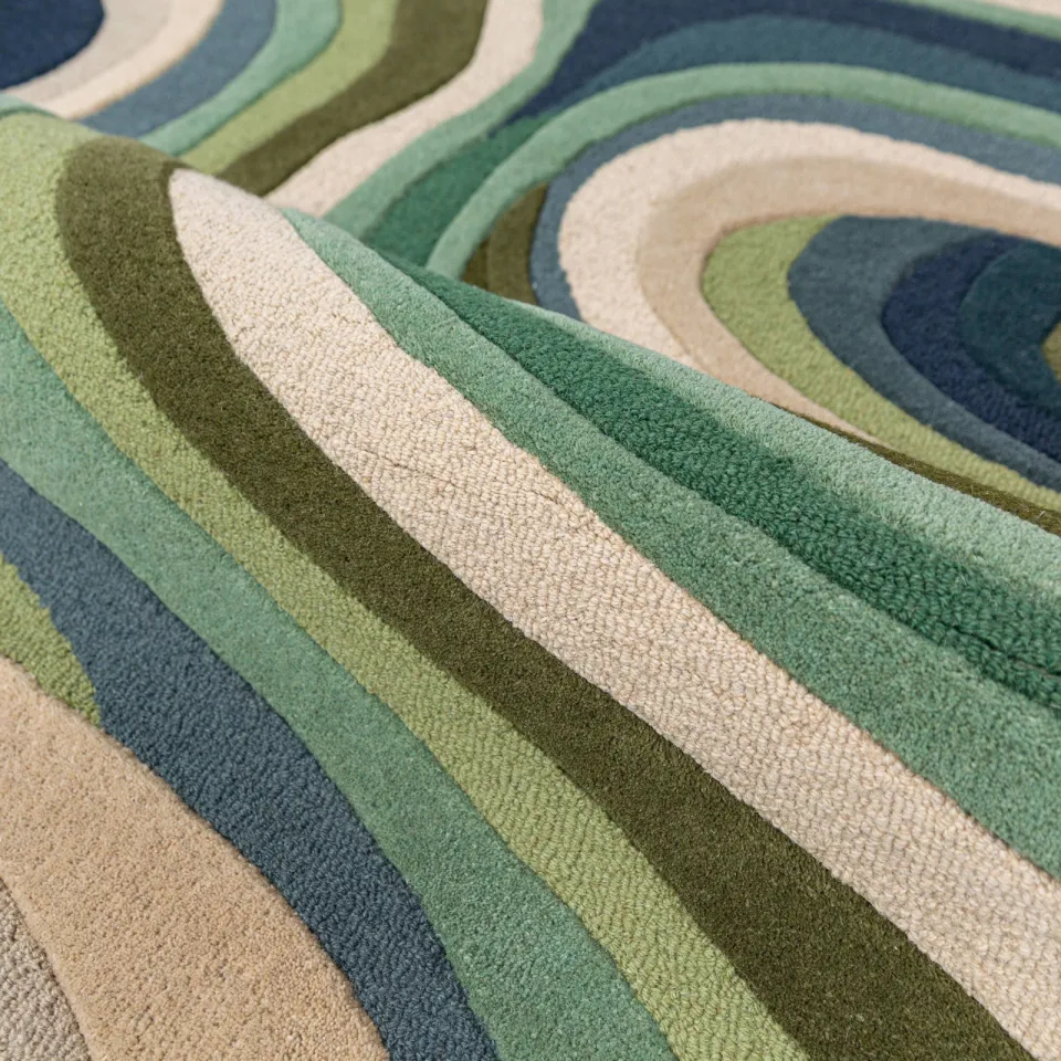 Flair Rugs wollen vloerkleed ovaal groen, foto 5
