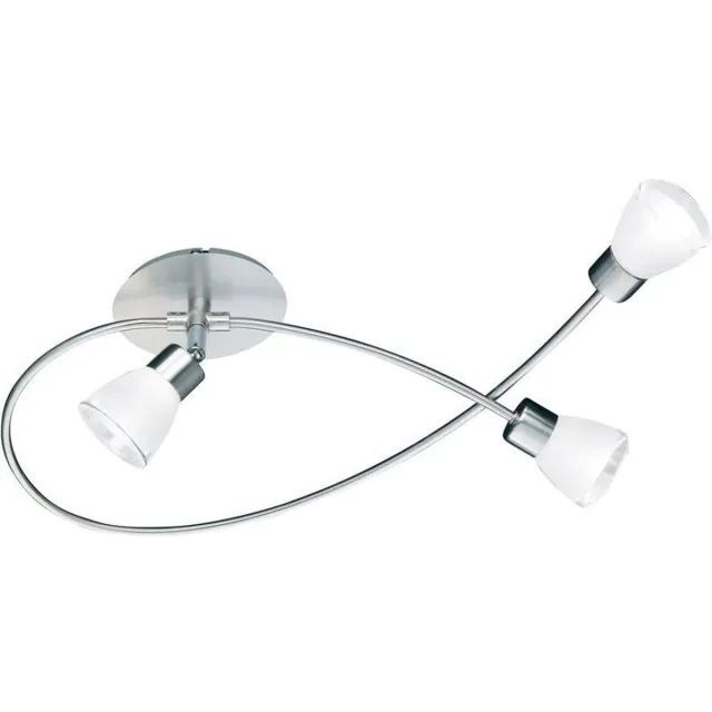 Trio leuchten Trio Serie 8184 Plafondlamp 3x28W RVS Wit 618490307