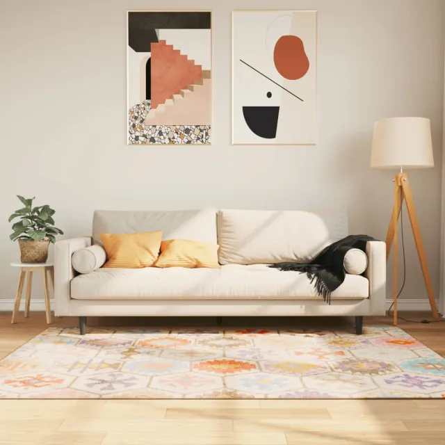 vidaXL Vloerkleed wasbaar 160x230 cm meerkleurig