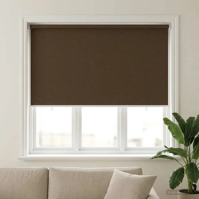 vidaXL Buitenrolgordijn 90% UV-blok Bruin 140 x 140 cm HDPE