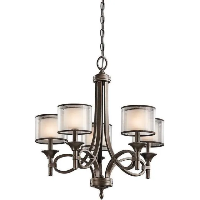 Steady Lighting Bohemian Kroonluchter - Steady Lighting - Kunststof - Bohemian - E14 - L: 63.5cm - Voor Binnen - Woonkamer - Eetkamer - Brons