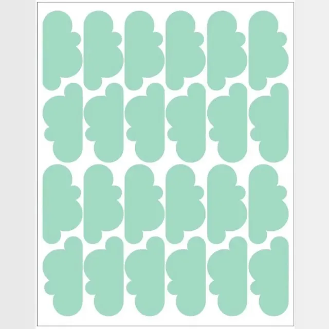 Tresxics muurstickers wolken mint
