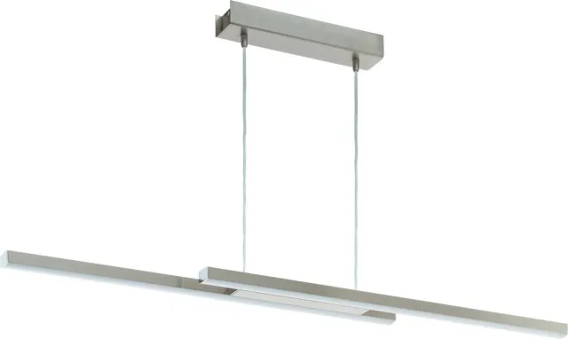Eglo Fraioli-c Hanglamp - Geïntegreerde LED - Gesatineerd staal - Wit nikkel-mat