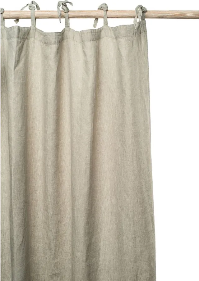 Pimlico Gordijn | Emma - 100% Stonewashed Linnen - 160x280 cm - 8 Lintlussen - Pebble Zand