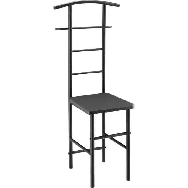 en.casa Dressboy kledingrek stoel 107x45x45 cm metaal donkergrijs