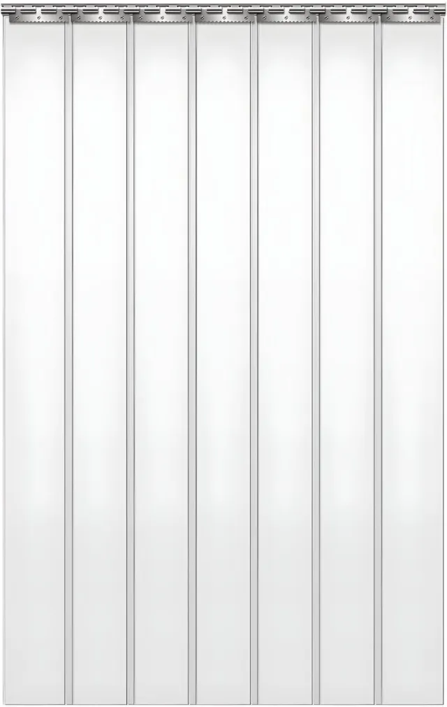 Happiq PVC Strip Curtain - 7 stuks, 91x203 cm per stuk, winddicht en thermisch isolerend strookgordijn Transparent