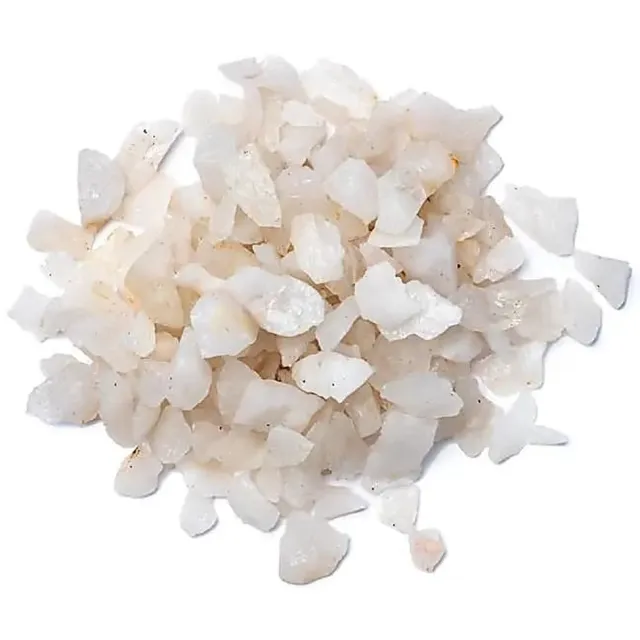 Mani Bhadra Melkkwarts chips - Afmetingen ±0.5-1.5 cm - Pot ±700 gram Meerkleurig