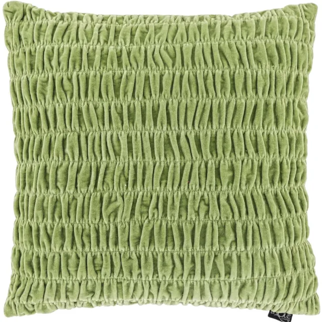 Unique Living Sierkussen Marjo - Velvet - Groen - 45x45 cm (BxD) - Tea Green