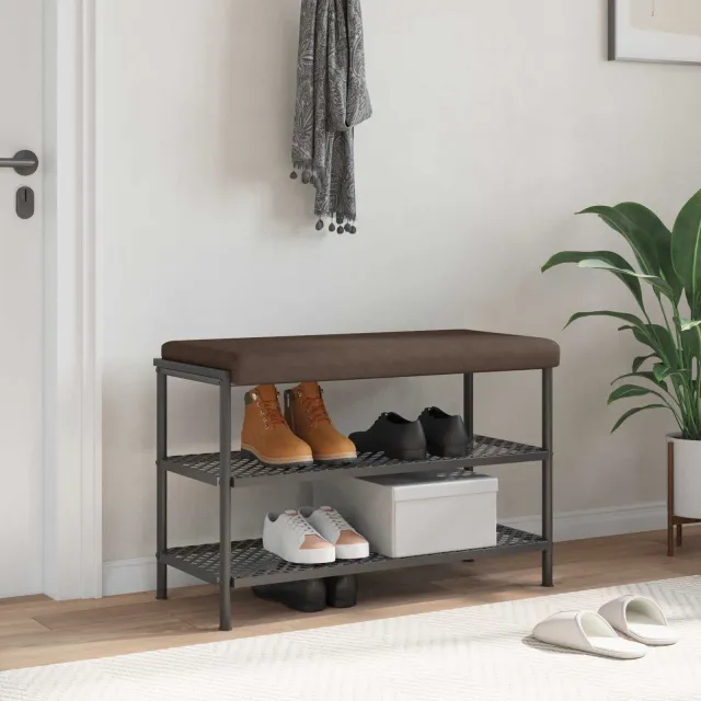 vidaXL Bankkussen Microvezel Bruin Diepte 35 cm