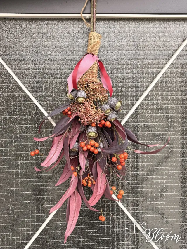 Let's Bloøm Zijden bloemen toef | Zijden boeket | Herfst | Rood | Oranje | Kunst bloemen | decoratie tak | Kunst tak | Zijden bloemen | Let's Bloøm