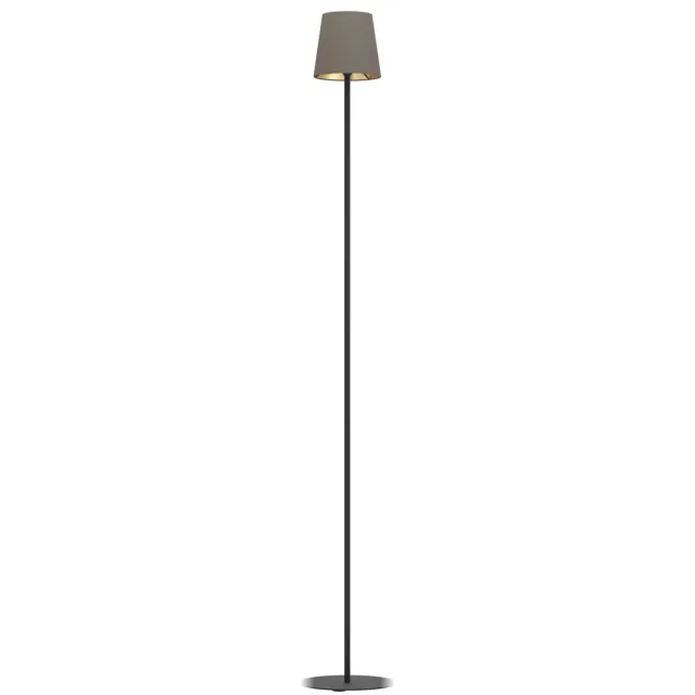 EGLO Fiorana Vloerlamp - E14 - Hoogte 140,5 cm - Zwart|Cappucino|Goud Zwart;Cappuccino;Goud;