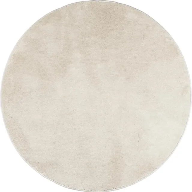 vidaXL Vloerkleed - OVIEDO - laagpolig - Ø - 160 - cm - beige