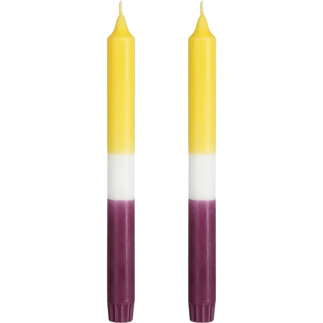 Mica Decorations Dip-dye Dinerkaars - Set van 2 - H25 cm - Geel