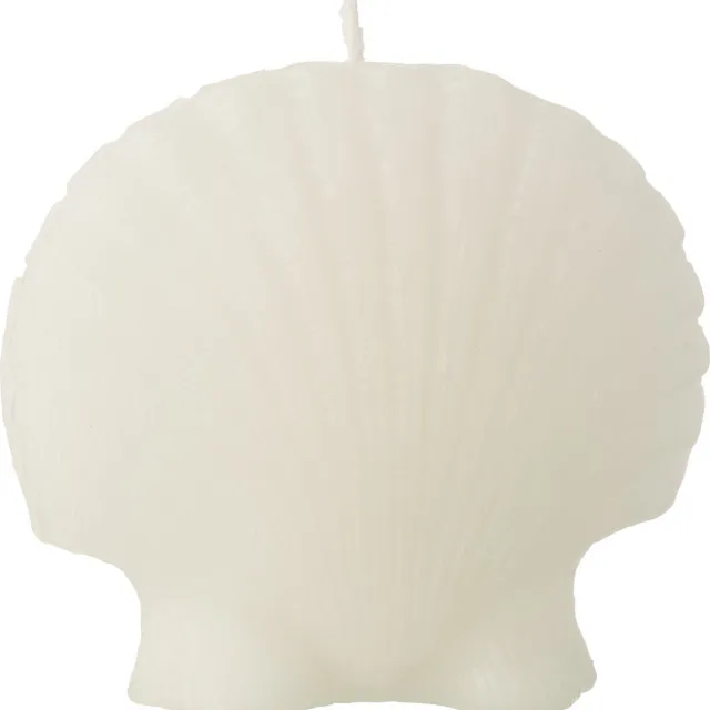 J-Line kaars Schelp - wit - large - 8U