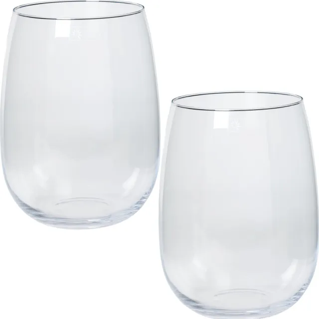 Floran Vaas Julia - 1x - wijd uitlopende hals - transparant - glas - 22 x 26 cm