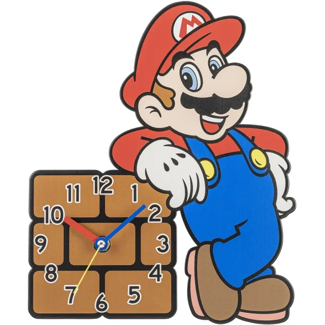 Peershardy SUPER MARIO - Mario & Brick - Metal Wall Clock Multicolor