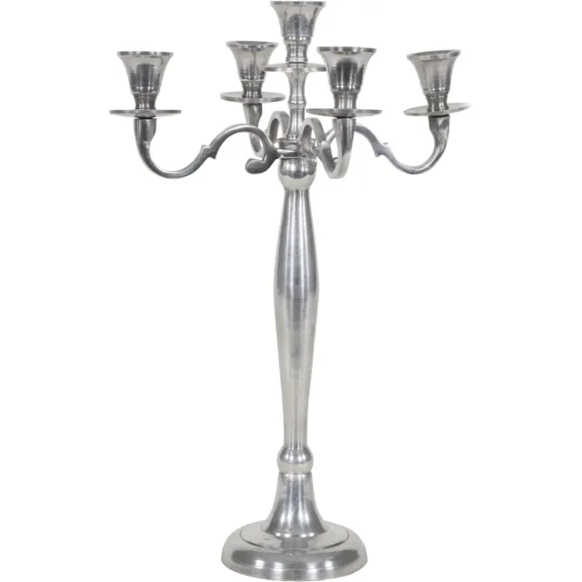 Lesliliving Outdoor Living - Kandelaar Classic alu 40,5cm Zilver